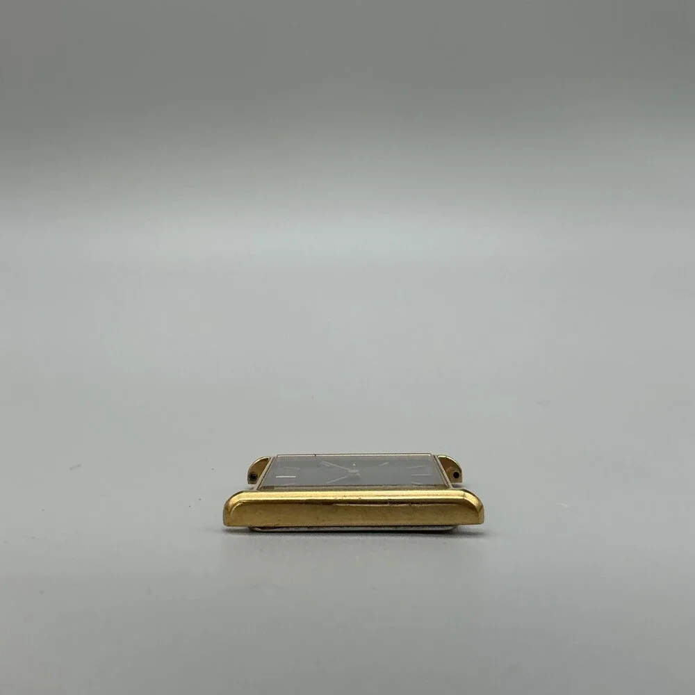 Vintage Seiko V700-5K30 Womens Watch 20mm Black Gold Tone For Parts Not Running